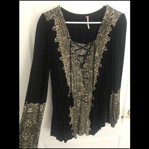 FreePeople Bell-Sleeve Boho Top (Never Worn!)